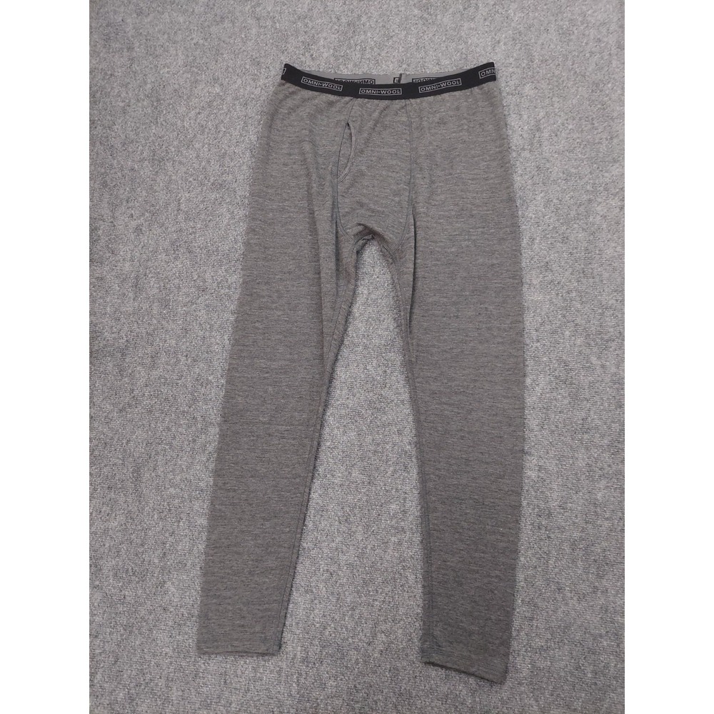 Omni Wool Leggings Base Layer Mens Large Gray Wool Blend Outdoor Hunting